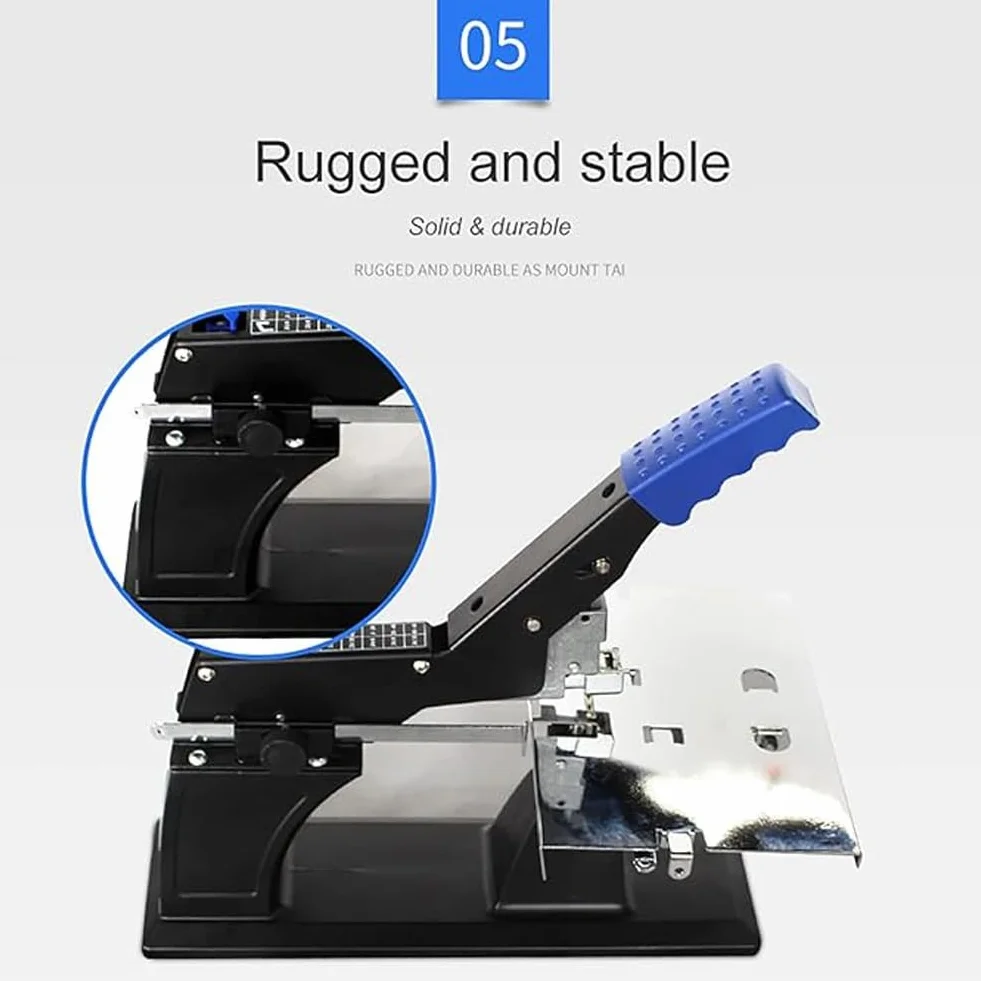 Cucitrice da scrivania resistente, rilegatrice manuale piatta, formato A3/A4, capacità 60 fogli, pinzatrice per opuscoli per ufficio e casa, ideale per rilegatura di libri e brochure
