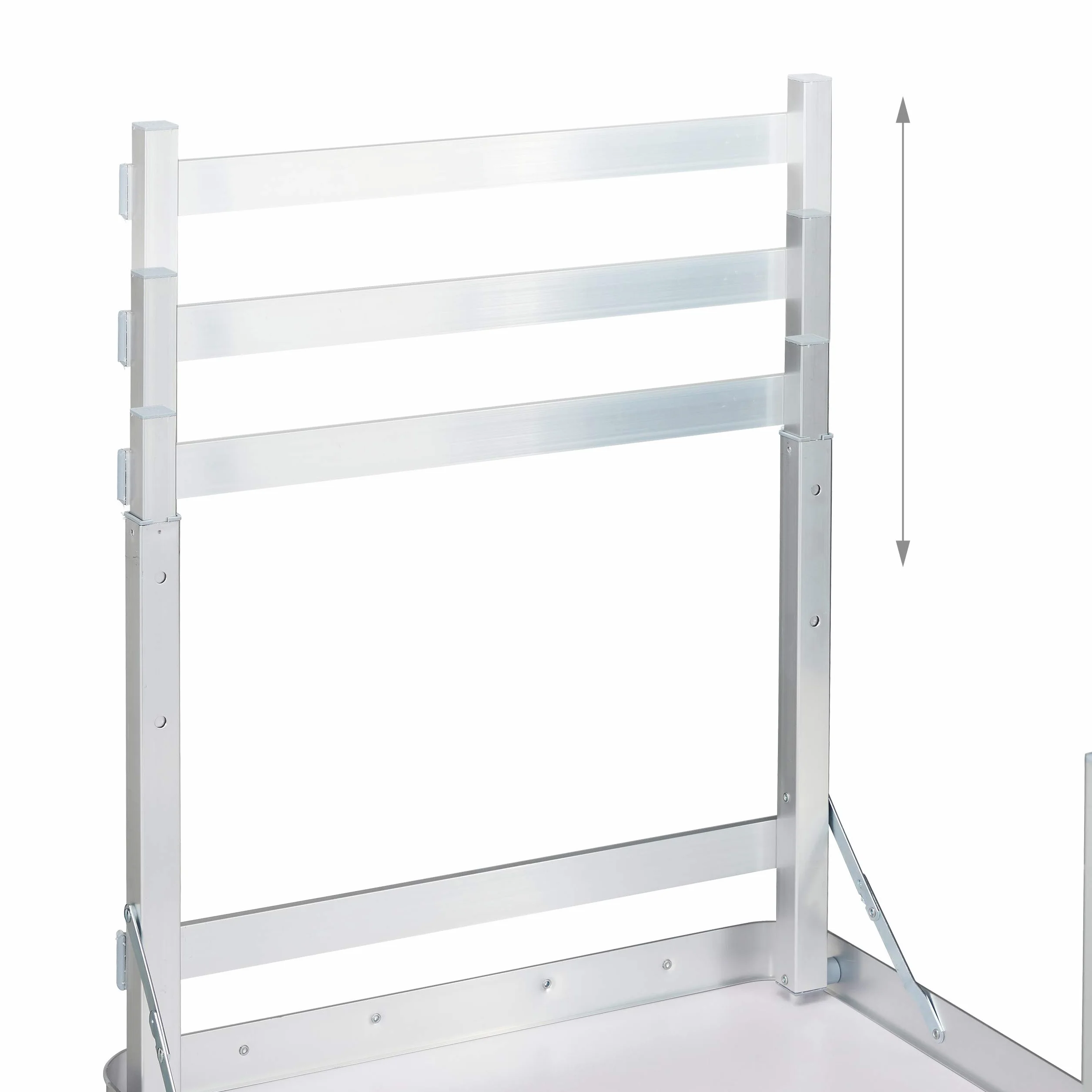 Relaxdays Tavolino da Campeggio, Pieghevole, 4 Sedie, Regolabile in Altezza, 120 x 60 cm, Alluminio, MDF, Argento/Grigio