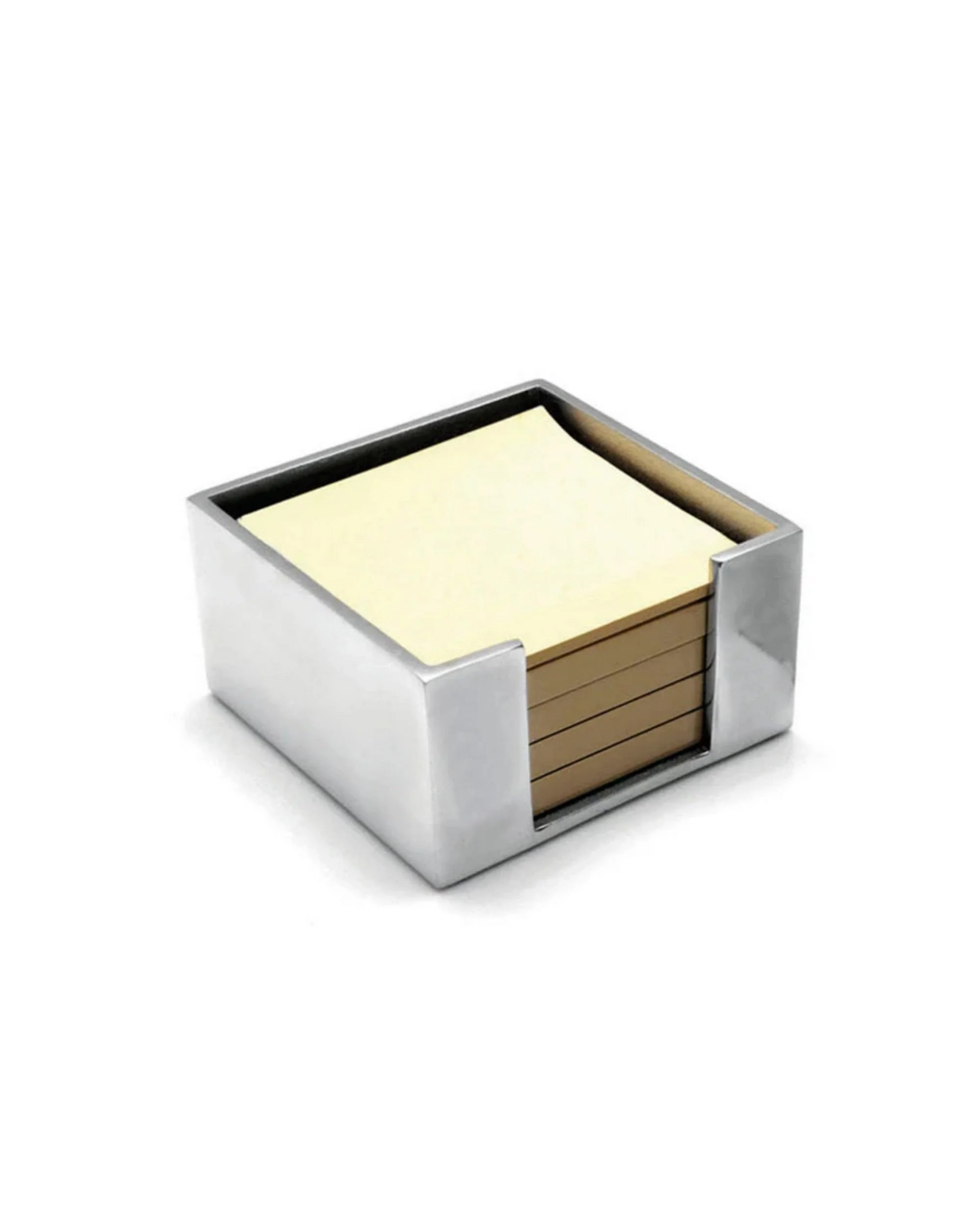 A.G. Spalding & Bros. Accessorio Alluminio Portacubo Porta Block Notes a Base Quadrata per Ufficio, Idea Regalo Unisex