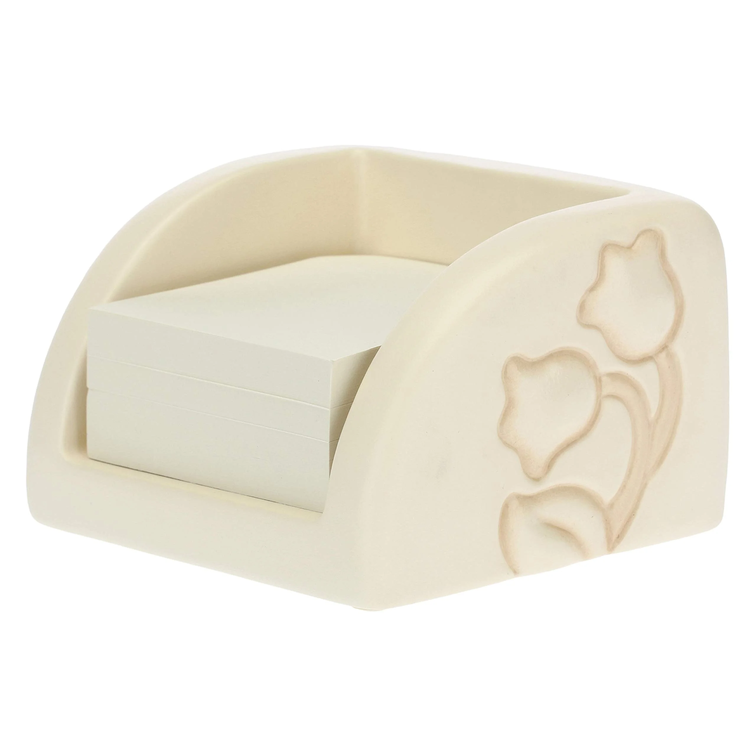 THUN - Porta foglietti Adesivi Elegance - Living, Orologi - Idea Regalo - Linea Elegance - Ceramica - 12,2x7,8x6,7 cm h